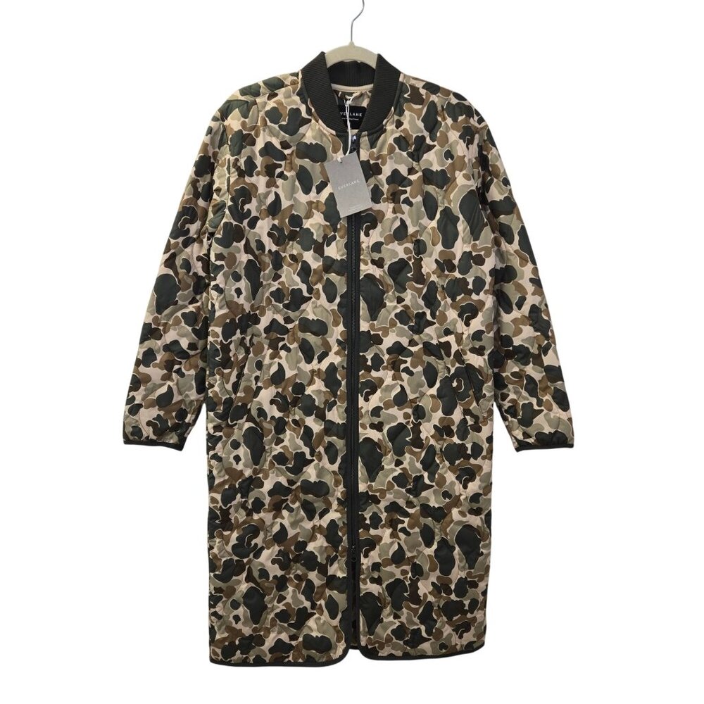 NWT Everlane The ReNew Long Liner Camouflage Full Zip Jacket Size XS